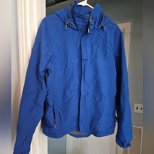 Lands End Bright Blue Full Zip Jacket with Hood